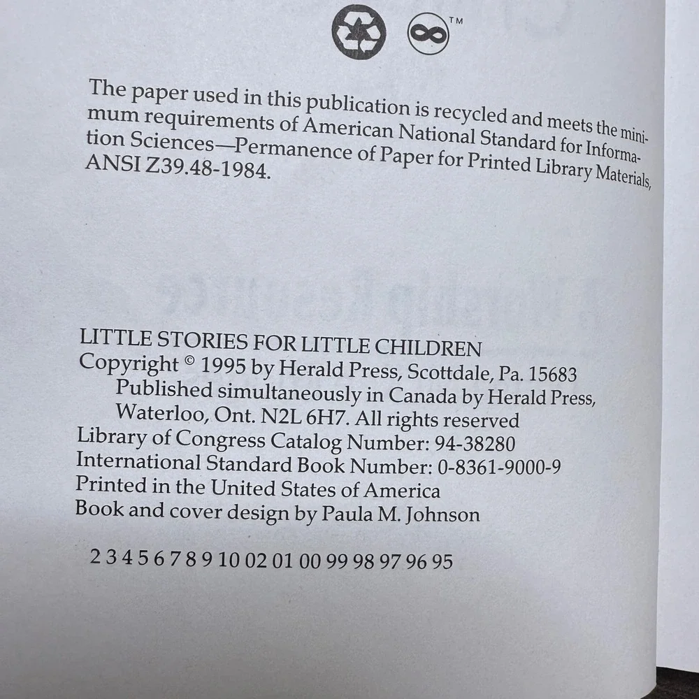 Little Stories for Little Children A Worship Resource Book‎ 1995